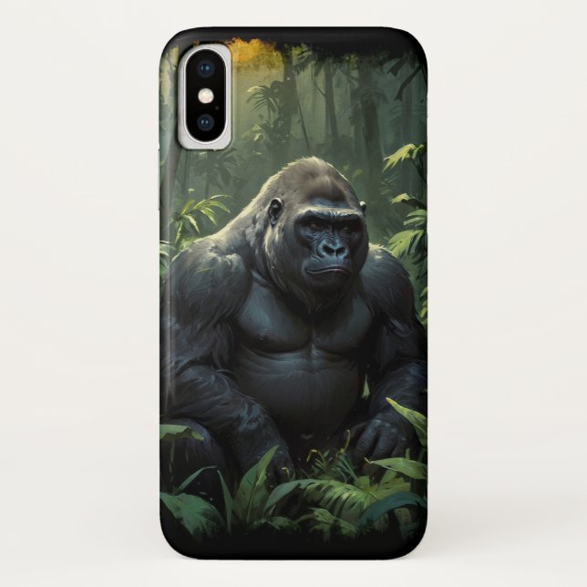 Silverback Gorilla in Rwandan Jungle Case-Mate iPhone Case (Back)