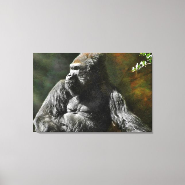 SILVERBACK GORILLA LEADER CANVAS PRINT (Front)