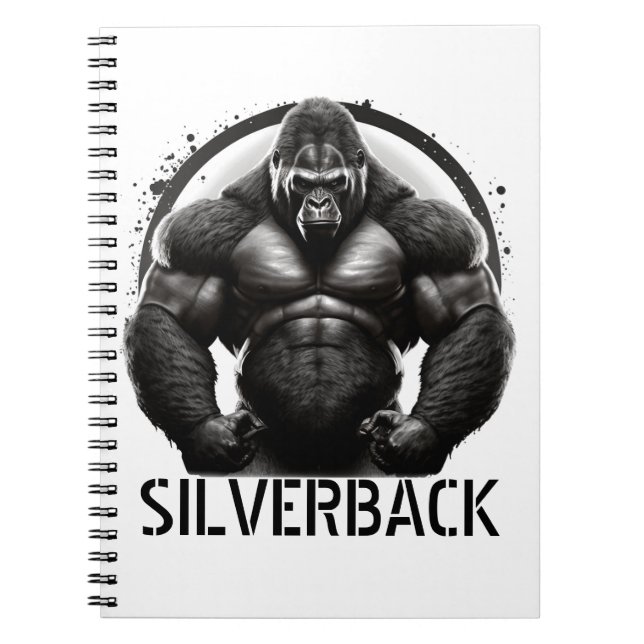 Silverback Gorilla Logo Notepad Notebook (Front)
