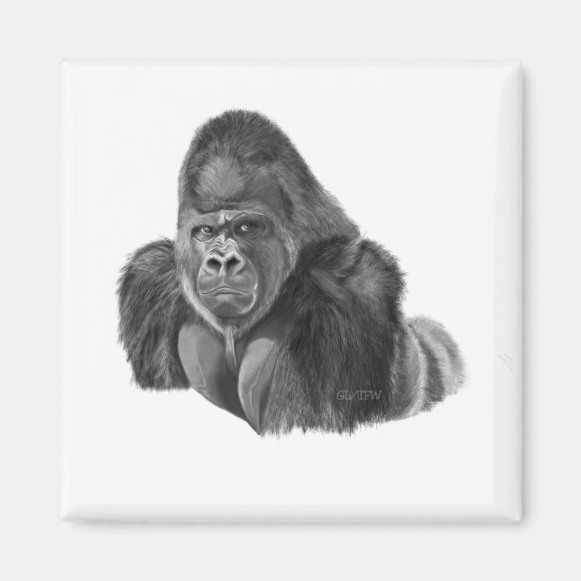 Silverback Gorilla Magnet GORILLA MAGNET (Front)