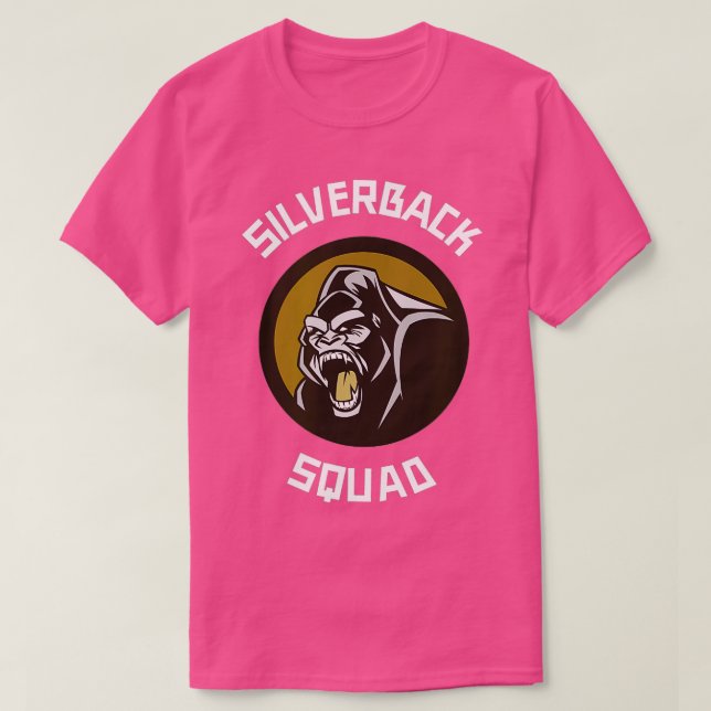 Silverback Gorilla Monkey Squad  T-Shirt (Design Front)