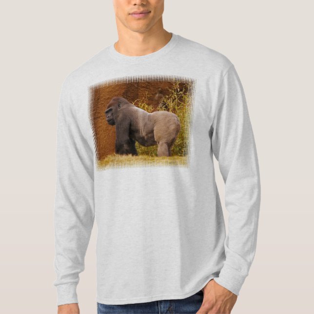 Silverback Gorilla Photo Long Sleeve T-Shirt (Front)