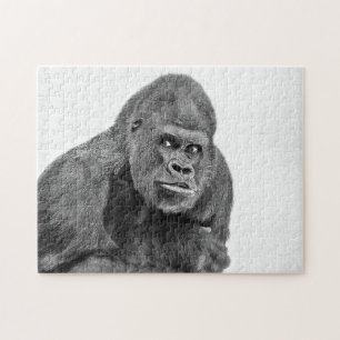 Silverback Gorilla Portrait, Jigsaw Puzzle