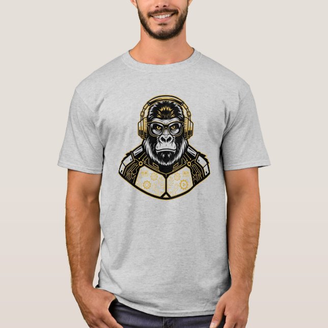 Silverback Gorilla Vector Software Engineer Street T-Shirt (Front)