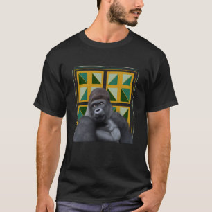 Silverback Gorilla Yellow and Green Geometric T-Shirt
