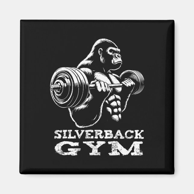 Silverback Gym Gorilla Weightlifting Workout Fitne Magnet (Front)