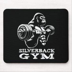 Silverback Gym Gorilla Weightlifting Workout Fitne Mouse Mat