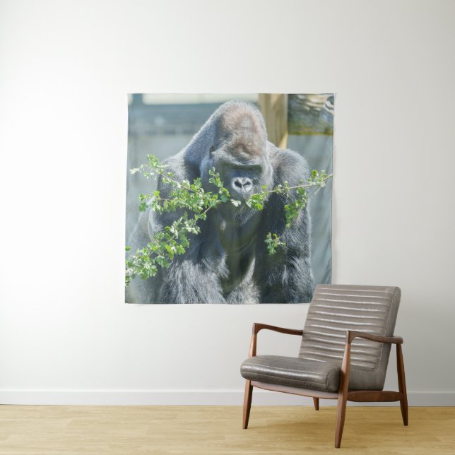 Silverback Snack Time Tapestry (In Situ)