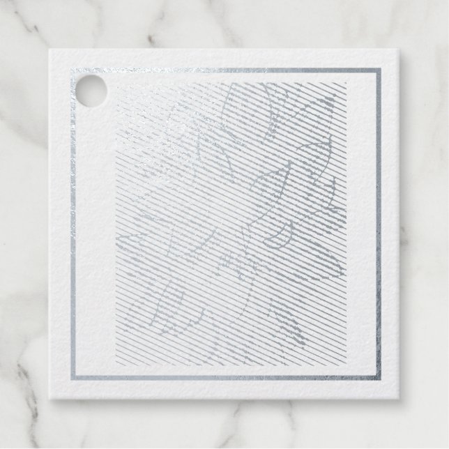 SilverBasket without Handle Christmas Favour Tags (Front)