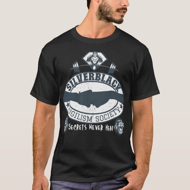 SilverBlack Pugilism Society Silverback Gorilla T-Shirt (Front)