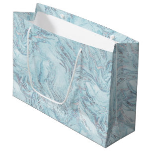 SilverBlue Marble Large Gift Bag