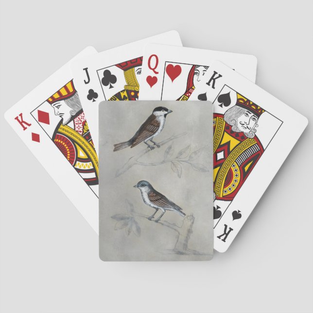 Silvered Aviary | A Pair Of Birds Playing Cards (Back)