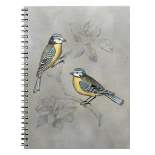Silvered Aviary   Bird Couple Notebook