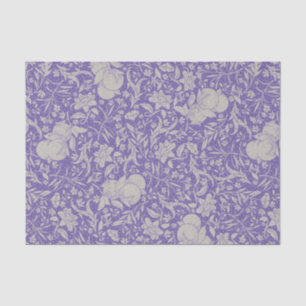 Silvered Peaches on Violet Purple Ground Tissue Paper
