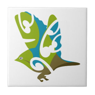 Silvereye bird tile