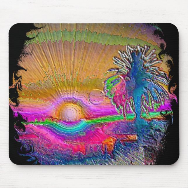 Silverlake Sunset 1 Negative Mouse Mat (Front)