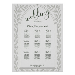 Silverleaf Elven Wedding Seating Chart