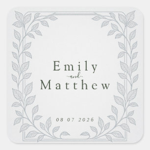 Silverleaf Elven Wedding Square Sticker