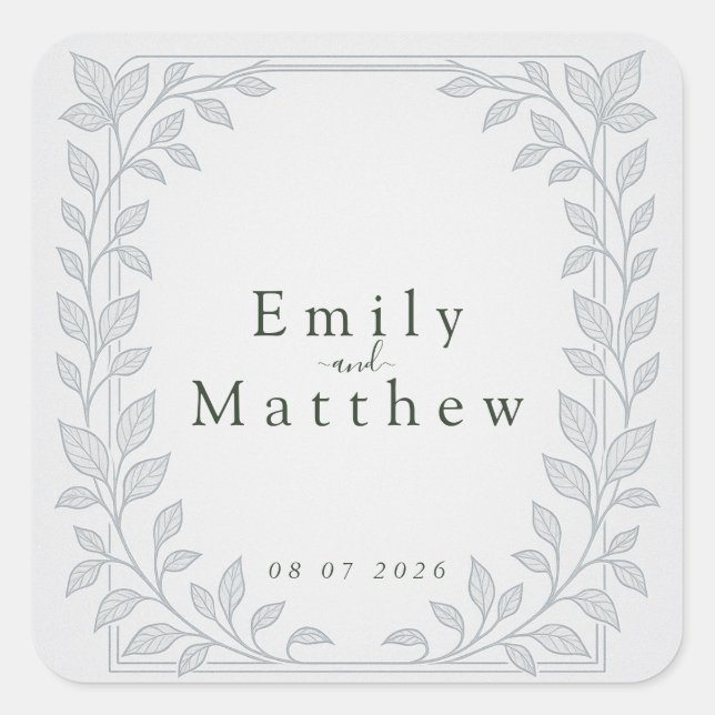Silverleaf Elven Wedding Square Sticker (Front)
