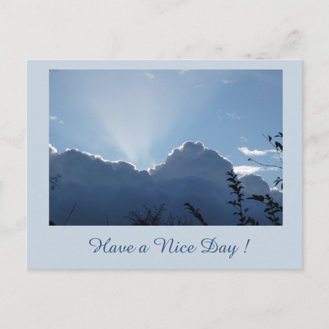 Silverlining Clouds Cust. Have a Nice Day Postcard (Front)