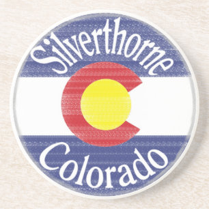 Silverthorne Colorado circle flag Coaster