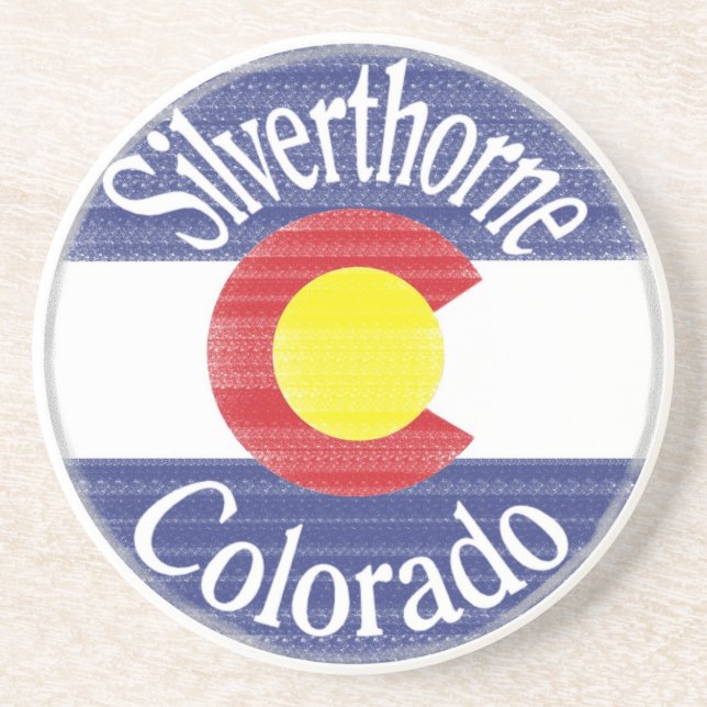 Silverthorne Colorado circle flag Coaster (Front)