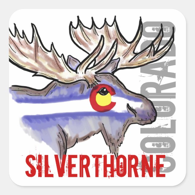 Silverthorne Colorado flag elk design stickers (Front)