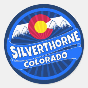 Silverthorne Colorado mountain burst sticker