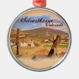 Silverthorne Colorado rustic scene ornament