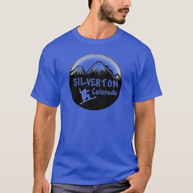 Silverton Colorado artistic skier T-Shirt (Front)