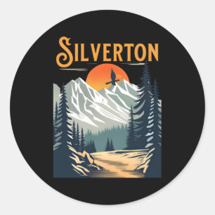 Silverton Hiking Classic Round Sticker