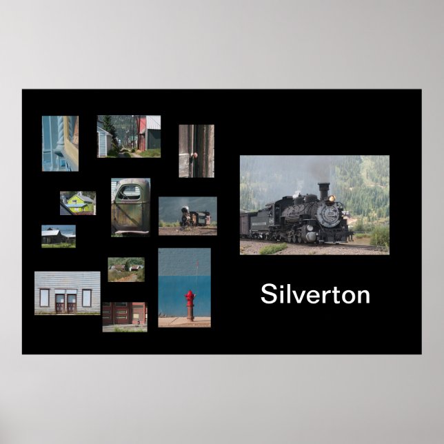 Silverton Photo Collage Travel Poster Template (Front)