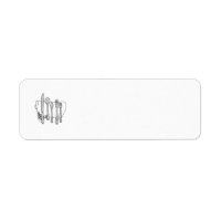 Silverware Black White Label Template