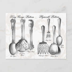 Silverware Collection Postcard