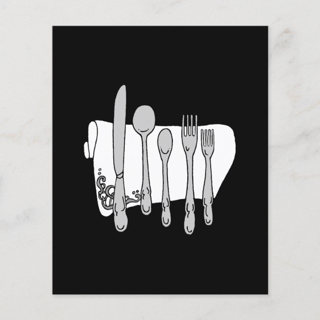 Silverware Custom Menu Flyer Template (Front)