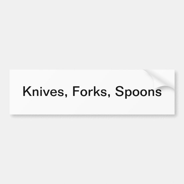 Silverware Drawer Label/ Bumper Sticker (Front)