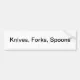 Silverware Drawer Label/ Bumper Sticker | Zazzle