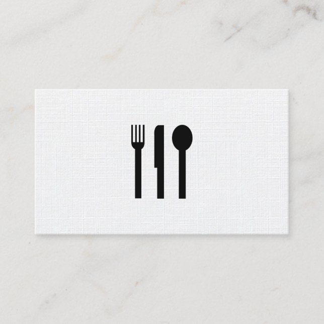 Silverware / Linen Pattern Business Card (Front)