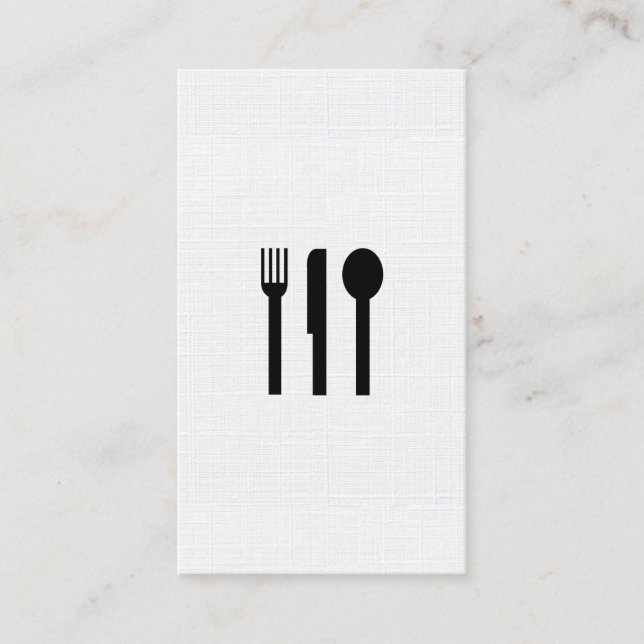 Silverware / Linen Pattern Business Card (Front)