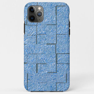 Silvery blue texture with mosaic effect and relief iPhone 11 pro max case