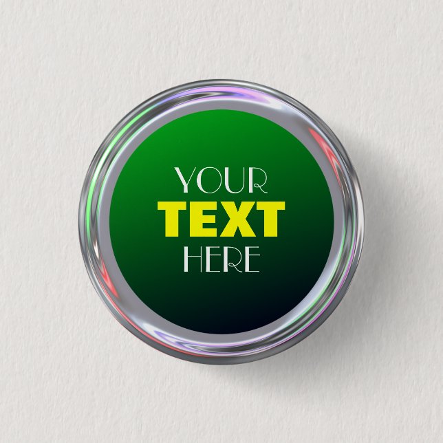 Silvery button for text, logo, image (Front)