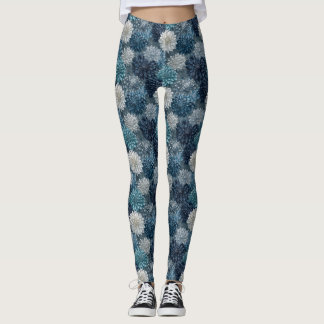 Silvery Cardio Dahlias Luxury Wedding Gifts Leggings