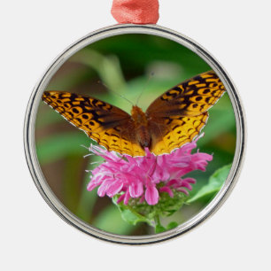 Silvery Checkerspot Butterfly Metal Tree Decoration