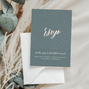 Silvery Eucalyptus Response RSVP Wedding Site Card