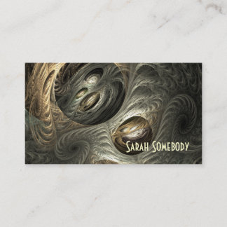 Silvery Gold Tunnel Fractal Profile Card