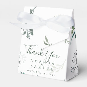 Silvery Green Eucalyptus Wedding Favour Box