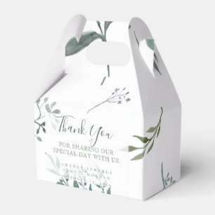 Silvery Green Eucalyptus Wedding Favour Box