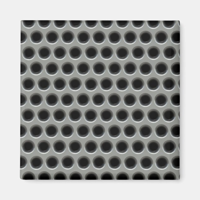 Silvery Metal Mesh Magnet (Front)