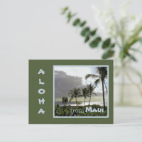 SILVERY MOONLIGHT & PALM TREES/MAUI