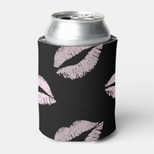 Silvery Pink  Kisses Can Cooler